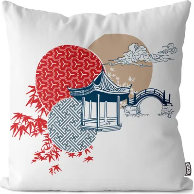 Produktbild von VOID Japan Teehaus Kissenbezug Kissenhülle Sofakissen Kissen Deko Outdoor-Kissen Dekokissen