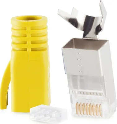Produktbild von S/CONN 72067-Y, RJ-45, Gelb, Männlich, Gerade, Polycarbonat (PC), Cat5e/6/6a/7