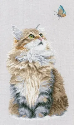 Produktbild von Lanarte Kreuzstichset Katze, Zahlmuster
