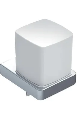 Image de Distributeur de savon liquide tendance emco, avec gobelet en verre cristal, satiné, env. 155 ml, chromé, 022100101