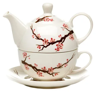 Produktbild von 014, Tea for One Teekanne Deckel Teetasse  Unteteller Sakura