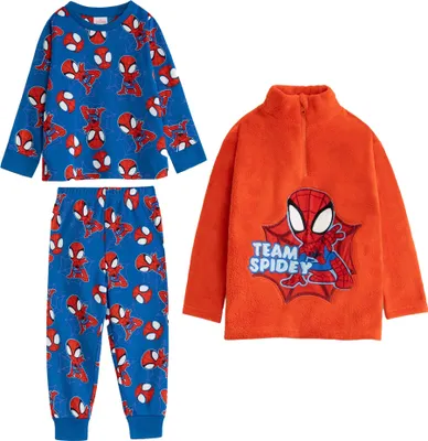 Produktbild von Spider-Man - Schlafanzug mit langer Hose für Jungen, Langärmlig NS9178 (98) (Blau)