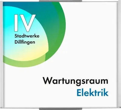 Produktbild von OSLO Türschild 150 | 148x151 mm | Aluminium silber | entspiegelte Abdeckung |...
