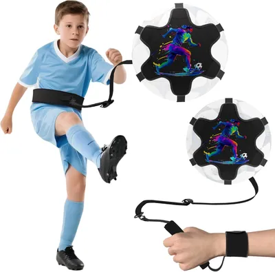 Produktbild von Fußball Kicktrainer, elastisches Band und Handschlaufe, für Einzeltraining, alle Altersgruppen