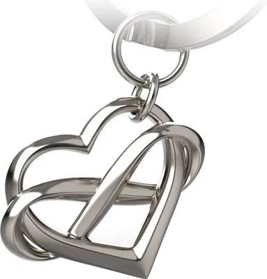 Produktbild von FABACH Herz Schlüsselanhänger mit Unendlichkeitszeichen Infinite Love  Unendlichkeit Anhänger mit Herz für Freundin, Freund, Paare - Partner Glücksbringer - Ich Liebe Dich für Immer