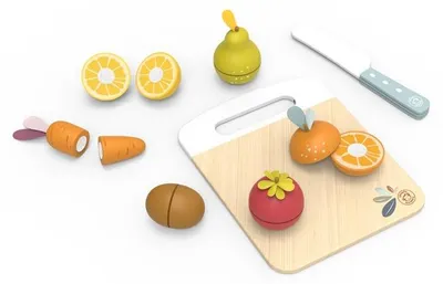Immagine prodotto di Set da cucina in legno Speedy Monkey con frutta e verdura - giocattoli didattici da cucina