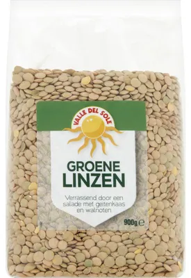 Zdjęcie produktu dla Valle del Sole Zielona soczewica 900 g - Wysokiej jakości soczewica bogata w białko
