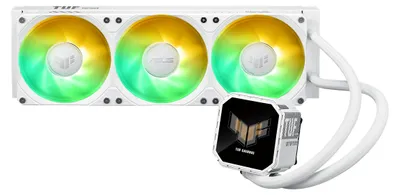 Produktbild von ASUS TUF Gaming LC III 360 ARGB LCD White Edition, All-in-One-Flüssigkeitskühler, 12 cm, Weiß