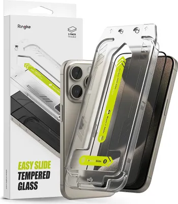 Zdjęcie produktu dla Ringke Easy Slide Szkło (2 sztuki) - iPhone 15 Pro Max - Przezroczyste