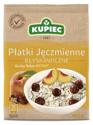 Zdjęcie produktu dla KUPIEC Płatki jęczmienne błyskawiczne 400 g
