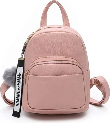 Produktbild von Rucksack Damen Schultertasche Casual wasserdichte Schultasche Daypack Damen Kleinen Rucksack Mädchen Schultaschen Handtasche(Pink)