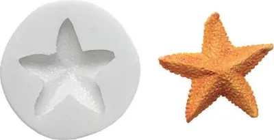 Produktbild von Silikomart Dekorationsform Seestern 5x5cm aus Platinsilikon, Backofen- und Spülmaschinenfest