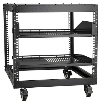 Produktbild von Offener Serverrack, 9U - Verstellbare Tiefe von 23 bis 40 Zoll - Tragfähigkeit: 226,8 kg