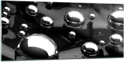 Produktbild von Bilder auf glas - Chrom Metall Reflexion - 120x50cm - Glasbilder - Wandbilder - Kunstdruck - zum Aufhängen bereit - Wanddekoration aus Glas - Glas Bilder - Wandbild auf Glas - GAB120x50-2525