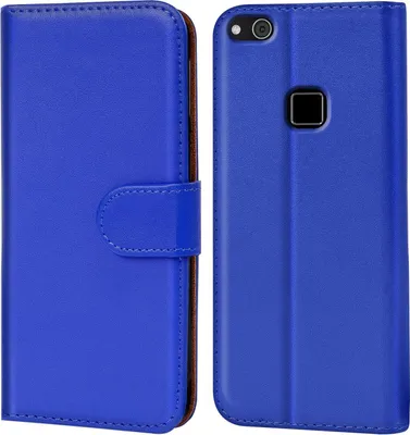 Produktbild von Conie Klapp Tasche für Huawei P10 Lite Kartenfach Rundumschutz Hülle in Blau