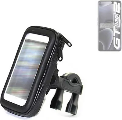 Produktbild von K-S-Trade Fahrrad-Halterung kompatibel mit Realme Gt Neo 2 Handy-Halterung Halter Lenkstange Fahrradhalterung Motorrad Bike Mount Wasserabweisend