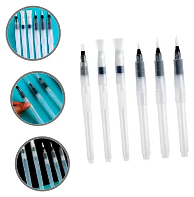 Produktbild von 6 Stück Aquarellstifte mit Borstenspitze für Künstlerbedarf