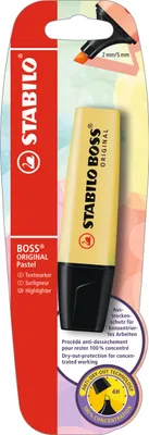Produktbild von Textmarker - STABILO BOSS ORIGINAL Pastel - Einzelstift - pudriges Gelb