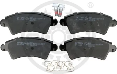 Produktbild von OPTIMAL Bremsbeläge Satz Vorne Bremsklötze passend für PEUGEOT 206 Schrägheck (2A/C) BP-10388