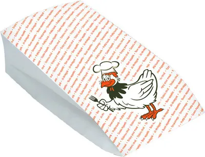 Produktbild von 100x Hähnchenbeutel Warmhaltebeutel für halbes Huhn 10,5+5,5x24 cm 2-lagig