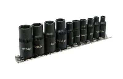 Produktbild von YATO Kraft-Stecknuss-Satz YT-29280 Chrom-Vanadium-Stahl