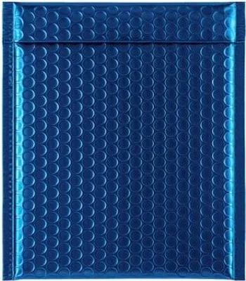 Obrázok produktu pre Poštová obálka s bublinkovou fóliou, kovová, 165 x 165 mm, modrá