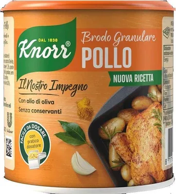Produktbild von 3x Knorr Brodo Granulare Pollo granulierte Hühnerbrühe 150g Geschmack für Ihre Gerichte Gluten-frei laktosefrei 100% Italienische Brühe