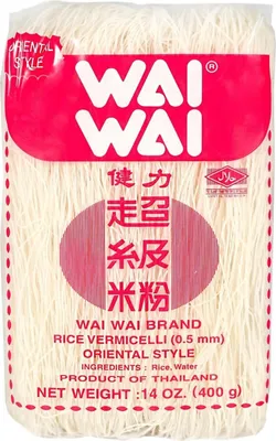Produktbild von WAI WAI dünne Reisnudeln 400g | Rice Vermicelli 0,5mm | Oriental Style