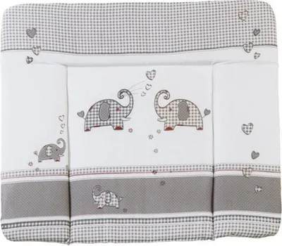 Obrázok produktu pre Prebaľovacia podložka Roba JUMBOTWINS, 85 x 75 cm, sivá, zvýšený okraj, bez PVC a ftalátov