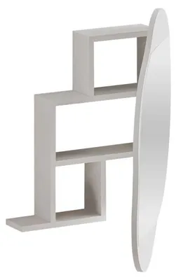 Image de Armoire de salle de bain murale avec miroir blanc 60 x 75 x 13 cm