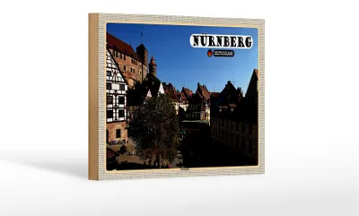 Produktbild von Holzschild Städte Nürnberg Gostenhof Altstadt 18x12 cm Dekoration