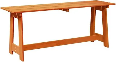Imagen del producto de Banco de jardín, madera maciza de pino, 119 cm, color marrón, para exteriores