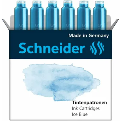 Obrázok produktu pre Schneider 166130 6x Pastell Tintenpatronen für Füller Ice Blue