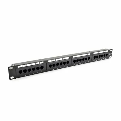 Immagine prodotto di Patchpanel Cat5e UTP 24-Port RJ-45 19" 1U schwarz
