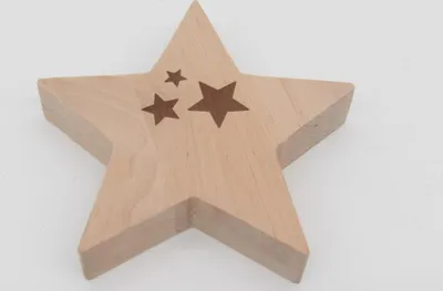 Obrázek produktu pro Dřevěná dekorace hvězda olše 14 cm