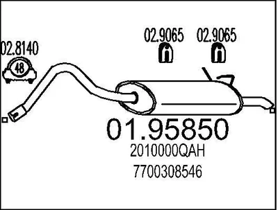 Produktbild von MTS 01.95850 Endschalldämpfer Auspuff