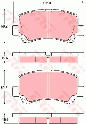 Produktbild von Trw Bremsbelagsatz, Scheibenbremse Vorderachse GDB3221