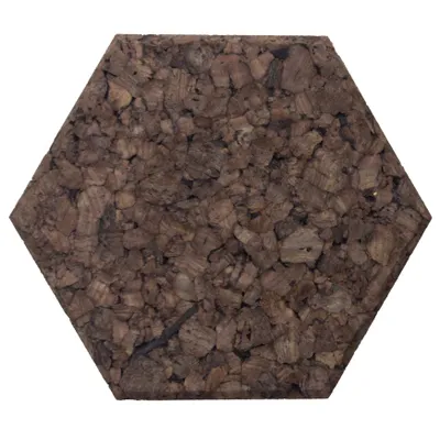 Zdjęcie produktu dla Heksagon korkowy frezowany 15x17 cm panel dekoracyjny korek ekspandowany