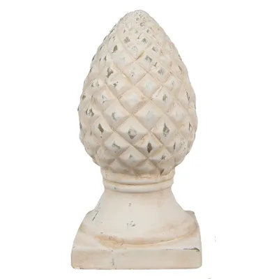 Produktbild von Clayre & Eef Figur Tannenzapfen Ø 14x28 cm Beige Stein Oval