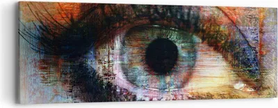 Produktbild von Bild auf Leinwand - Leinwandbild - Auge Abstraktion - 90x30cm - Wand Bild - Wanddeko - Wandbilder - Leinwanddruck - Bilder - Kunstdruck - Wanddekoration - Leinwand bilder - Wandkunst - AB90x30-3518