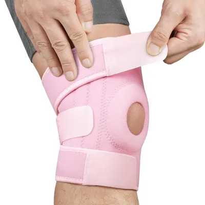 Produktbild von Kniebandage Knieschutz Kniestütze - Verstellbar - Mit Gelpolster - Rosa - Für Damen