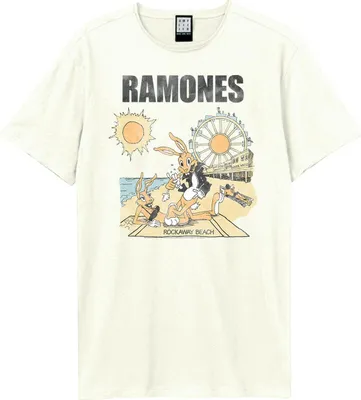 Immagine prodotto di Amplified - Maglietta "Rockaway Beach" per uomo/donna unisex GD1264 (3XL) (bianco sporco)
