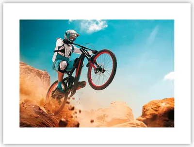 Produktbild von Poster - Poster ohne Rahmen - Fahrrad Sport Helm - 40x30 cm - Wand Bild - Wanddeko - Wandbilder - Kunstposter - Wandposter - Bilder - Kunstdruck - Wanddekoration - Wandbild - P2XAA40x30-4098