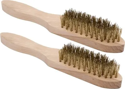 Immagine prodotto di Spazzola metallica - set di 2 - 28 cm - 5 file - rimuovere le erbacce - rimuovere la ruggine Spazzola metallica
