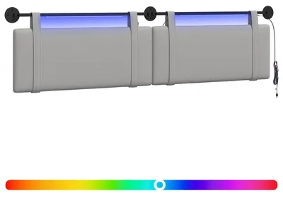 Produktbild von Hängendes Kopfteil Mit LED Licht Wolkengrau Stoff