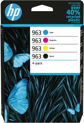 Immagine prodotto di HP Confezione Originali 963 da 4 Cartucce di Inchiostro Nero Ciano Magenta Giallo