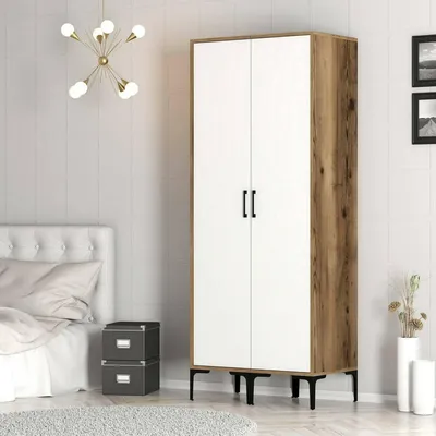 Produktbild von Dmora Kleiderschrank Alkaid 80x201,4 cm Weiß Stange