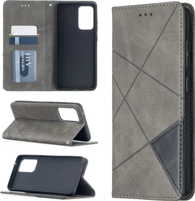 Produktbild von Mobigear Rhombus Slim  Samsung Galaxy A52s 5G Hülle Klapphülle - Grau