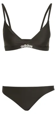 Produktbild von adidas Damen Padded 2-Way Straps Triangle Bikini Set Swimwear, Black/White, 40