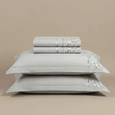 Image de Linge de lit en satin de coton PREMIUM brodé Chisi